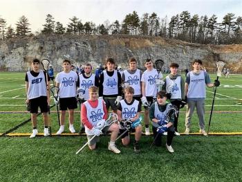 Participating with the Morse High School lacrosse team from Boothbay Region High School are, from left, front row: Tyson French, Spencer Wenners and Braden Davis; back row: Ryan Amaral, Drew Meader, Sam Page, Lucas Hardwick, Connor Wenners, Will Clifford, Duncan Hardwick and Dylan Plummer. Courtesy of Michelle Bouchard