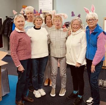 Tuesday work room bunnies at the shop. Courtesy of St. Andrews Auxiliary