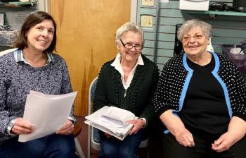 From left are board members Deb Moorefield, Sue Hochstein and Paula Endicott (treasurer). Courtesy of St. Andrews Auxiliary