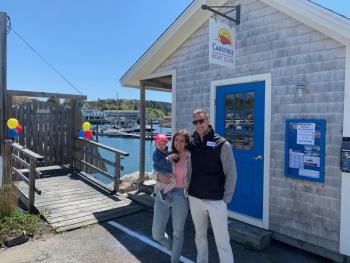 Carefree Boat Club franchise owners Ashley and Ed Bernard, with daughter Eloise, are gearing up for the club’s second season. Courtesy photo
