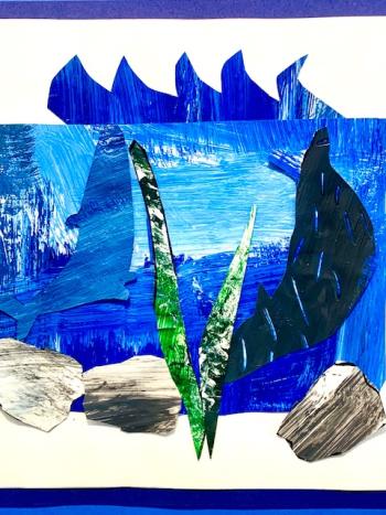 “Blue Collage” by Gracie Giles - Grade 12 BRHS. Courtesy of BRAF Gracie Giles