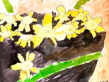 “Flowers” by Lucie Hollon - Grade 4 Southport Central School. Courtesy of BRAF Lucie Hollon