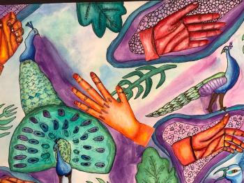 “Hands” by Maria Michael - Grade 9 BRHS. Courtesy of BRAF Maria Michael