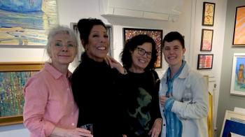 A smiling quartet at Joy to the Wind. John Seitzer photo