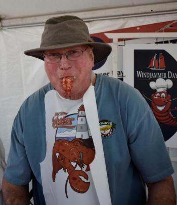 Al Havand’s lobster tail tongue. LISA KRISTOFF/Boothbay Register