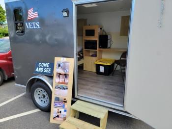 The Boothbay V.E.T.S. (Veterans’ Emergency Temporary Shelter) program constructs trailers like this one for homeless veterans. Courtesy of LincolnHealth