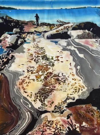 “Burnt” an original batik by Mischelle Wilbricht. Courtesy of the artist Mischelle Wilbricht