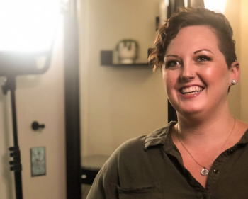 Courtney, a Midcoast Maine hairdresser, and star of one of two Finding Our Voices short documentaries premiering July 16 at MIFF. Courtesy of Patrisha McLean