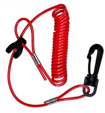 The ECOS, aka Kill Switch, must be in use whenever your boat is operating above displacement speed, so for docking and maneuvering you don’t need to be connected; other times you do. Boaters who’ve had the familiar lanyard and clip stuffed under the instrument panel will now need to dig them out. Courtesy of U.S. Coast Guard
