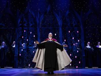 Beth Kirkpatrick as Mother Abbess in a scene at Nonneberg Abbey. Jared Morneau Photography