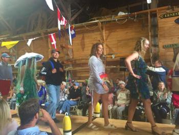 Student models on the runway. LISA KRISTOFF/Boothbay Register