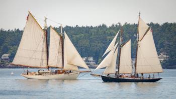 Ships passing in the daytime in 2021. Mike Leonard photo