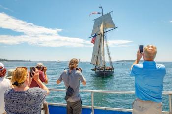 Photographing the windjammers in 2021. Mike Leonard photo