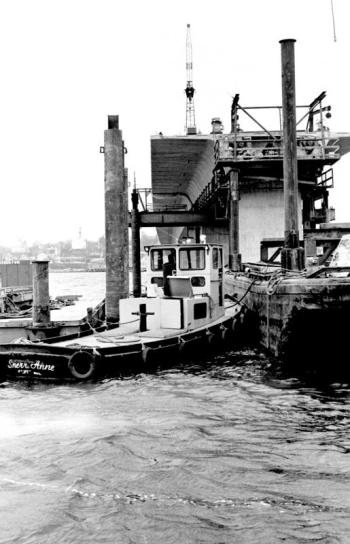 The bridge contractor had two tugboats at their disposal during the bridge construction. I was permitted to go on deck of one them and took this picture, which was never published. PHIL DI VECE/photo