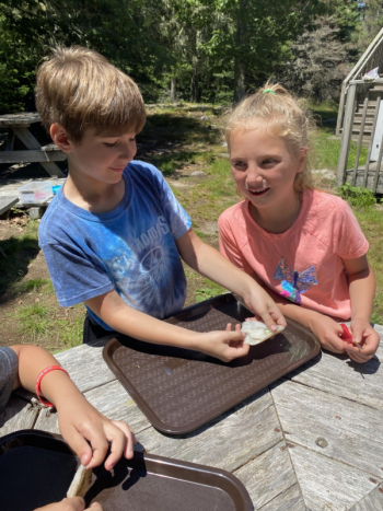 Cameron Mayotte and Sophia Gatner-Koplau, first week campers. Courtesy of Jennifer Lassen