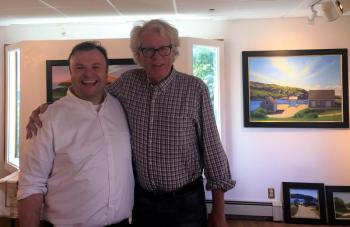 Chris Gleason, left, of Gleason Fine Art and artist Kevin Beers.