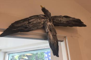 Southport artist Margaret Canepa’s gulls have flown back to Gold/Smith Gallery. LISA KRISTOFF/Boothbay Register