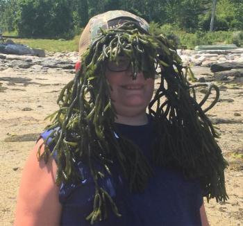 Byran Hills models the latest in nautical wigs. LISA KRISTOFF/Boothbay Register