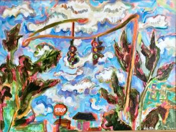 “View from the Dentist’s, Penn Plaza (Wolves and Sheep).” Courtesy of Diana Young
