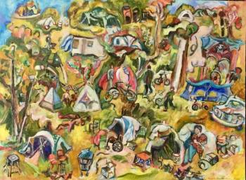 “Welcome to Tent City.” Courtesy of Diana Young