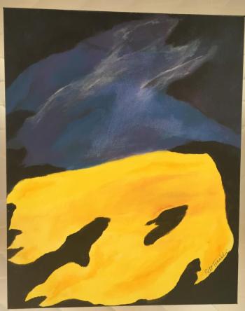 ‘Shredded” - Patt Franklin; acrylic on canvas Patt Franklin