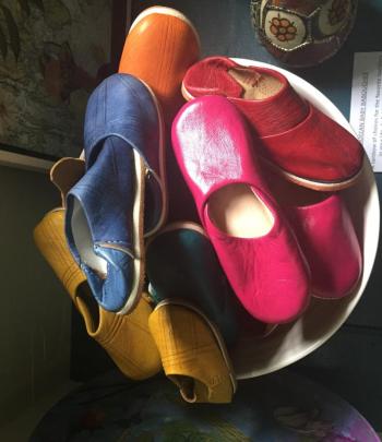 Baboush - leather slippers for kids. LISA KRISTOFF/Boothbay Register