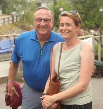 Paul LePage and Tricia Warren. STEVE EDWARDS/Boothbay Register