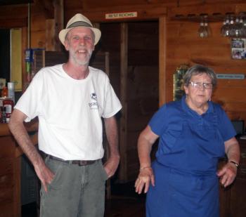 Scott Edwards and Tancy Mitchell of Brady’s. STEVE EDWARDS/Boothbay Register
