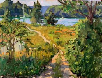 “Seaside Meadow” (12” x 16” oil) by Brad Betts.