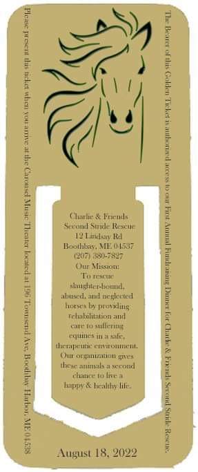 The golden ticket bookmark. Got yours yet? Courtesy of Burke’s Island Farm