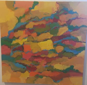John Butke: “Autumn Resonance” - oil. It may not be peak season here in the Midcoast, but it is in John’s painting! John Butke