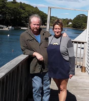 Jeff and Kim Lewis, owners of Trevett Country Store. JANE CARPENTER/Boothbay Register