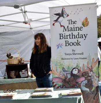 Guess which children’s author returned to the Festival? LISA KRISTOFF/Boothbay Register