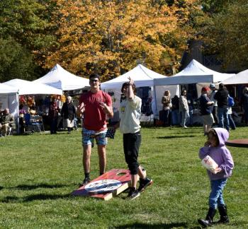 Cornhole is always a popular game. LISA KRISTOFF/Boothbay Register