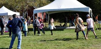 Line dancing between the musical acts. LISA KRISTOFF/Boothbay Register