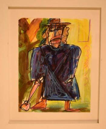 “Pink Umbrella” - mixed media - John Vander. John Vander