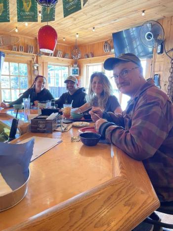 The Boothbay Craft Brewery crew who will be hosting Community Lunch on Jan. 16. Courtesy of Jen Mitchell
