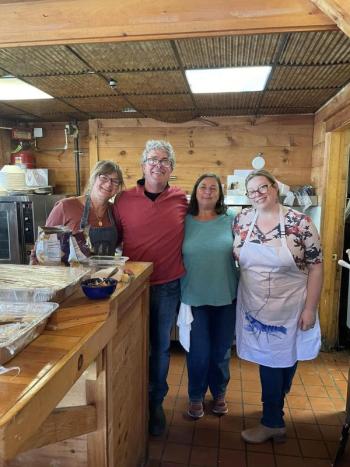 Pictured from left are Betty Jeanne Maddocks, Sewall Maddocks, Lisa Hallinan and Jennifer Adams. Courtesy of Jen Mitchell