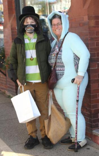 Fun attire like this is practically guaranteed during Boothbay Harbor’s Early Bird Sale & PJ Party! File photo
