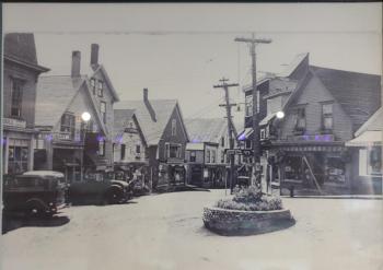 View from Orne’s to Custom House Square, circa 1952. Courtesy of John Webster