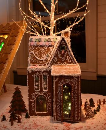 Best Traditional Gingerbread House by first-time ginger builders/designers Terry and Ray Paetzold. LISA KRISTOFF/Boothbay Register