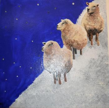 Cheryl Young’s “Three Wise Sheep.” Cheryl Young