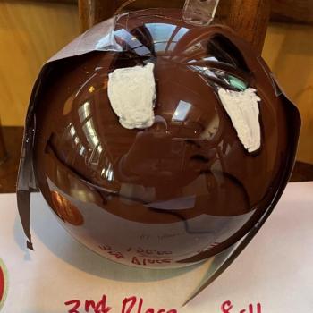 Third Place, ages 8-11, went to Eli Hyson’s chocolatey ornament. Check out that mirror glaze! Debbie Todte photo