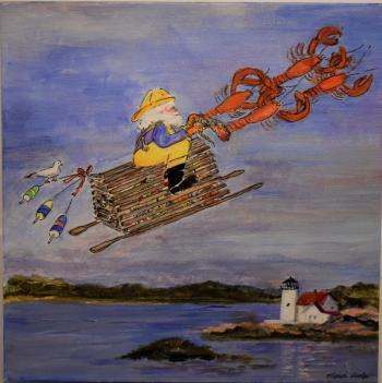 “Santa & His Claws” by Maria Doelp. Maria Doelp