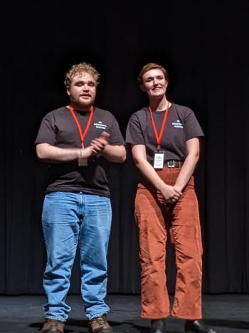 Eric Maki, Grace Campbell and Kai Pitcher (not pictured) win acting awards for their performances in “The Census Taker.” CANDI JONETH/Boothbay Register