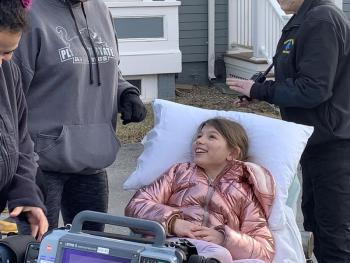 The “victim” is saved. KEVIN BURNHAM/Boothbay Register