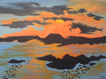 “Sublime Sunset” - acrylic by Wendy Clayton. Wendy Clayton