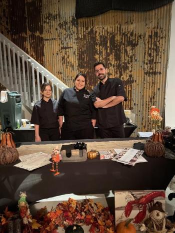 From left, Tugba Ciftci, executive sous chef/pastry chef; Sylvia Guevara, executive chef; and Yakup Ozdogan, chef de cuisine. Courtesy photo