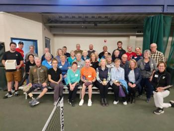 Pickleball Tournament Players on March 5. Courtesy of Nancy Baker