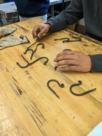 Handmade steel hooks. CANDI JONETH/Boothbay Register